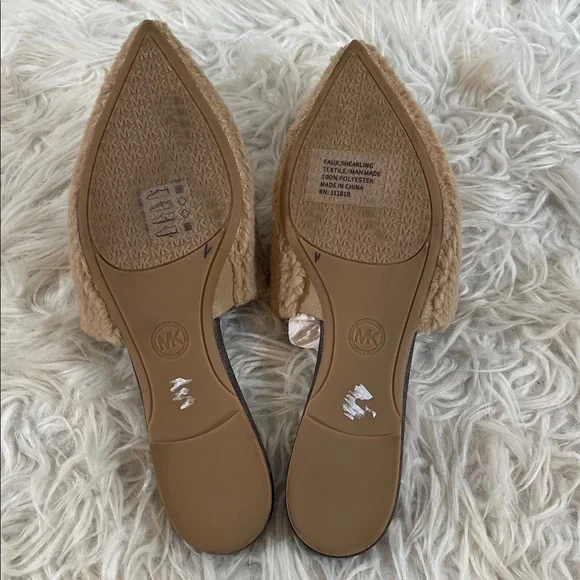 MICHAEL MICHAEL KORS Renee Pointed Toe Slip On Faux Fur Mule Slippers Shoes 10 - Picture 11 of 13